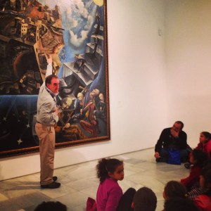 Studying surrealism at la Reina Sofia.